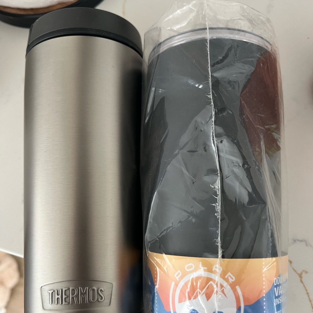 Thermos Silver Stainless Steel Bottle